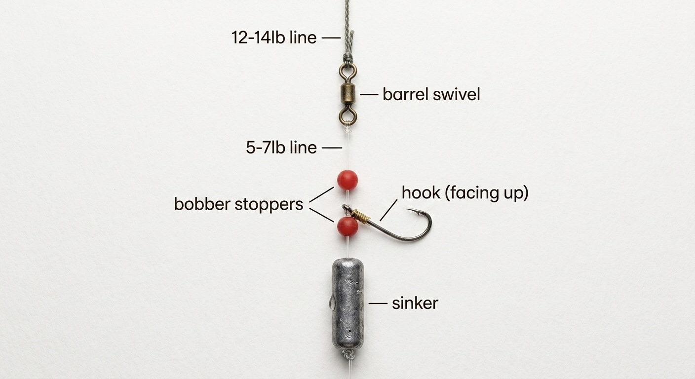 Drop Shot rig diagram