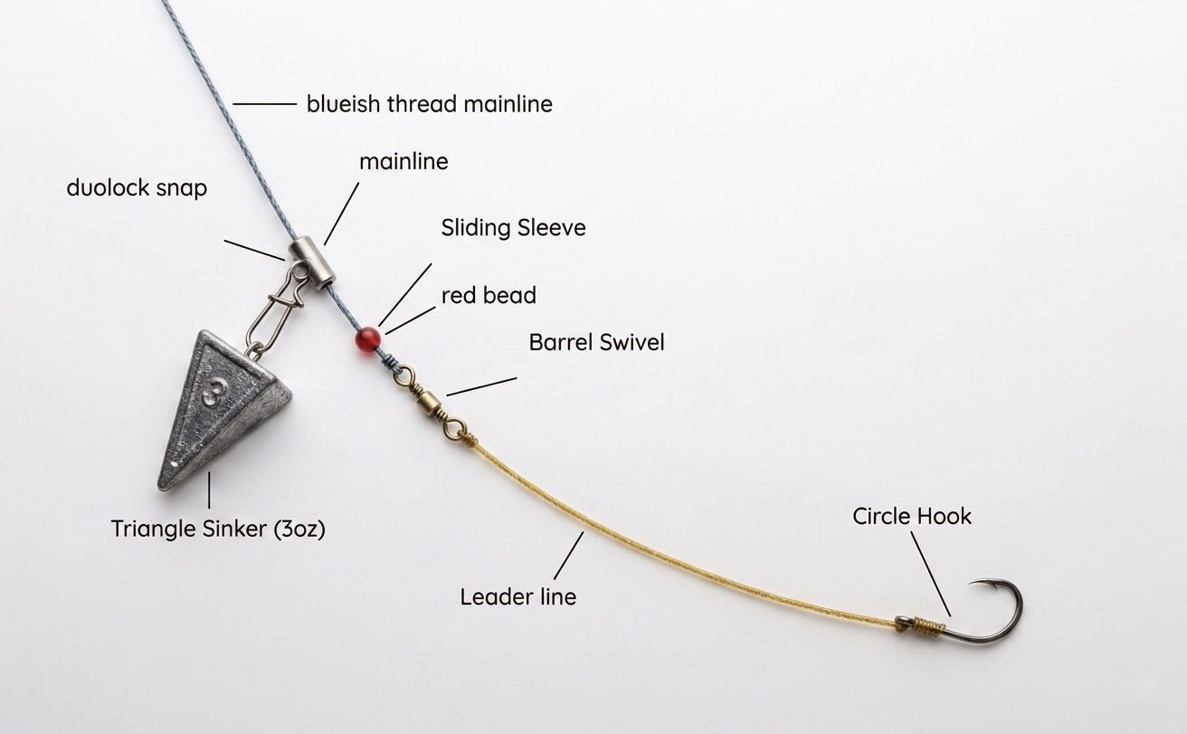 Rockfish Lingcod Jig rig diagram